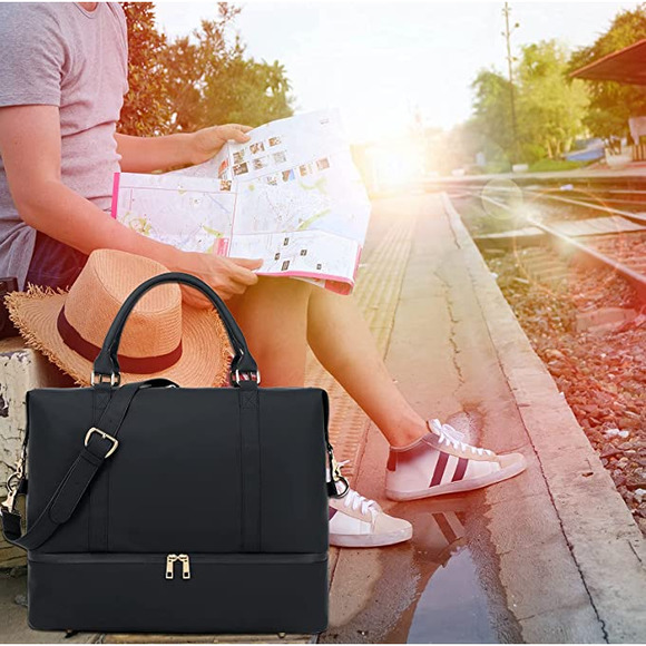 NEW! Women's Larof Luxury Weekender Travel Tote - Picture 5 of 6